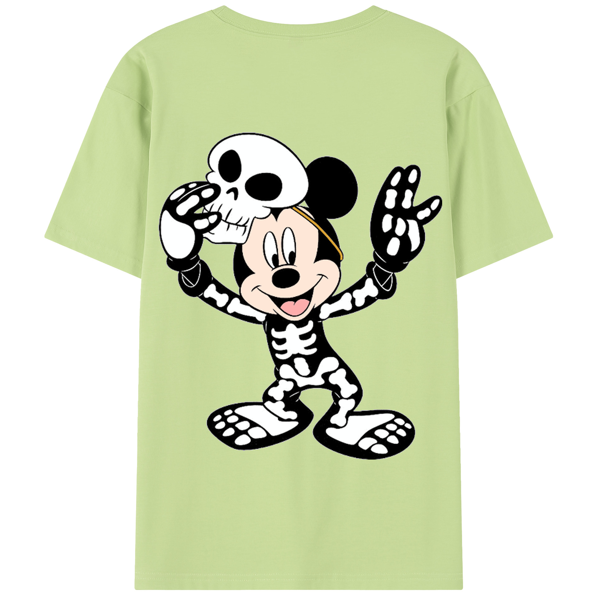 （画像用） ミッキーマウス Mickey Mouse 綿100％半袖Tシャツ（背面プリント）